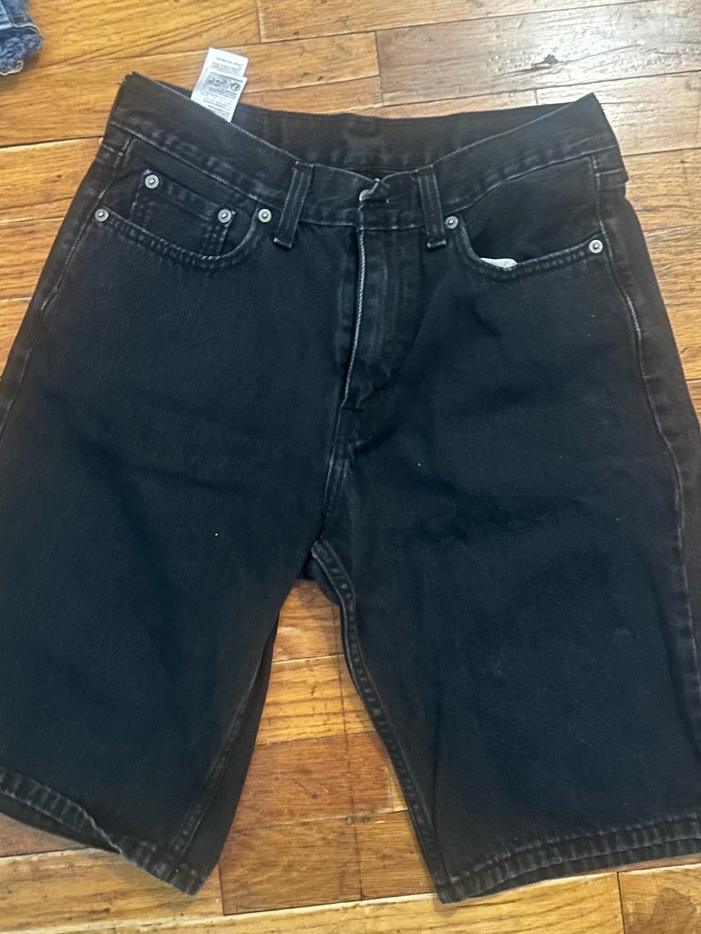 Men's Black Denim Shorts - Classic Fit